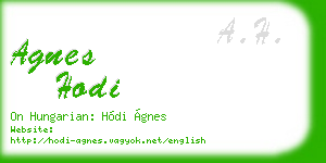 agnes hodi business card