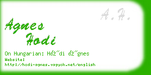agnes hodi business card